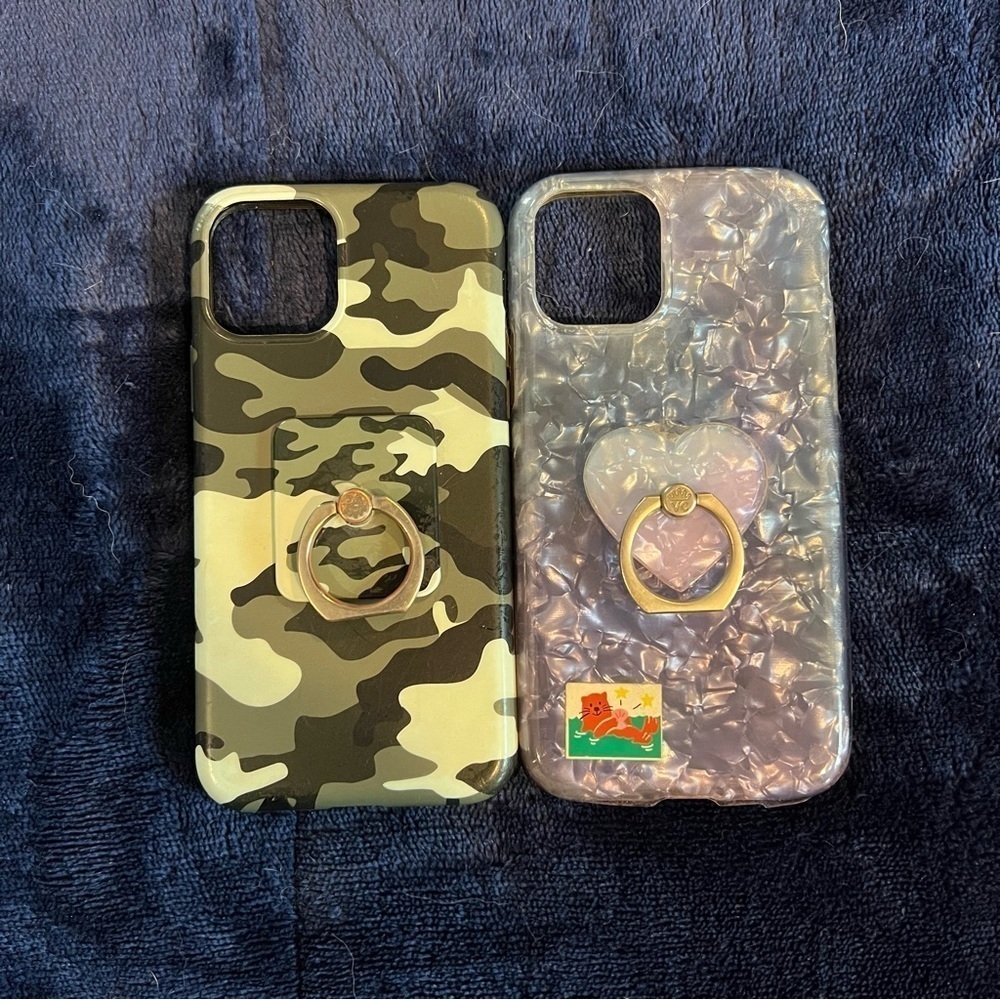 Velvet Caviar iPhone 11 Pro Case Bundle | Camo + Pearl Heart Ring